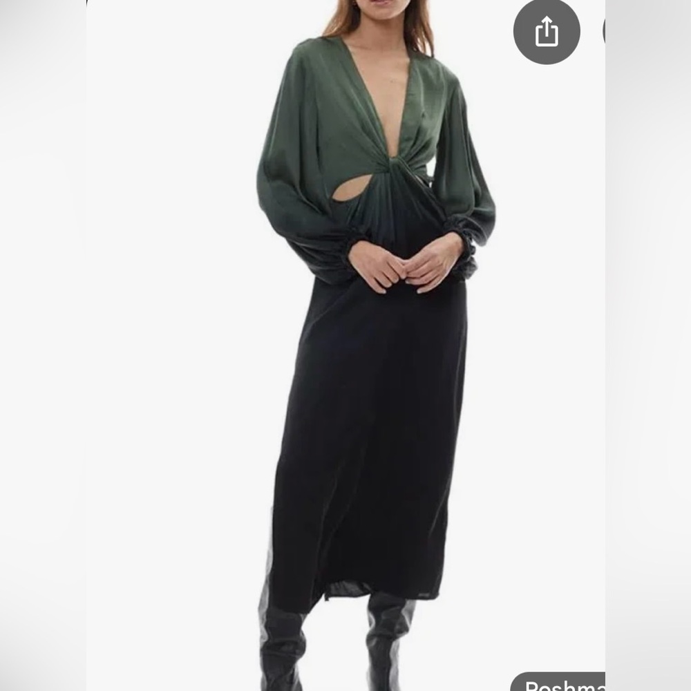 Young Fabulous & Broke Women's Green and Black ombré  Dress